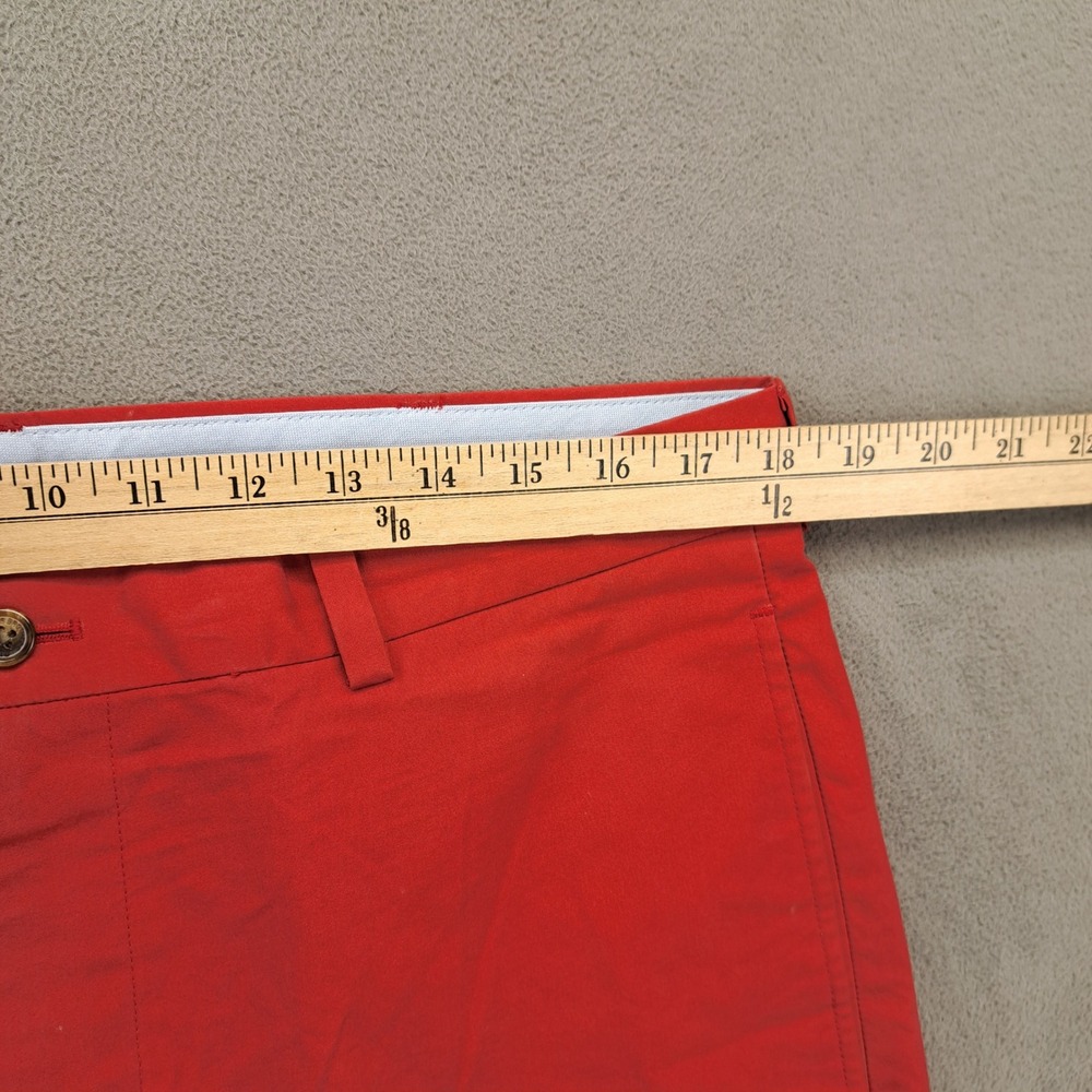 Brooks Brothers 346 Mens Red Cotton Classic Fit Flat Front Chinos Pants 36x30 - Picture 4 of 9